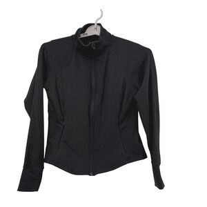 Jockey Black Full Zip Athletic Jacket Long‎ Sleeve Womens Size Small